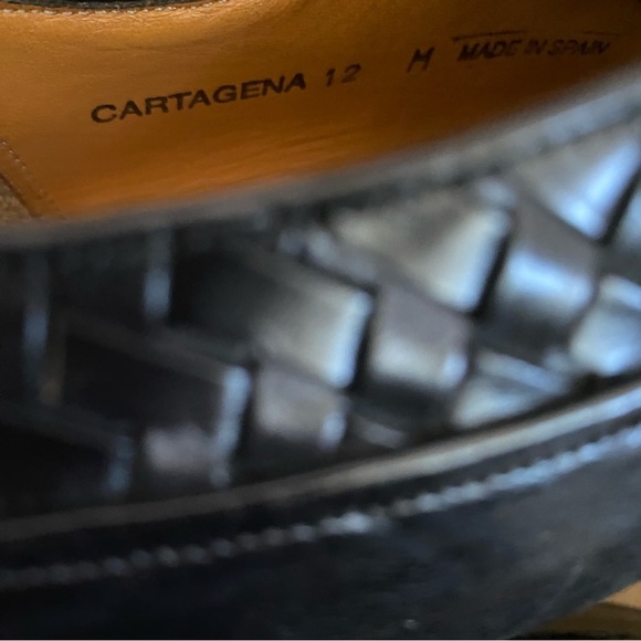 Mezlan Cartagena Men's Made In Spain Men's Black Leather Monk Strap Loafer Sz 12 - Picture 2 of 8